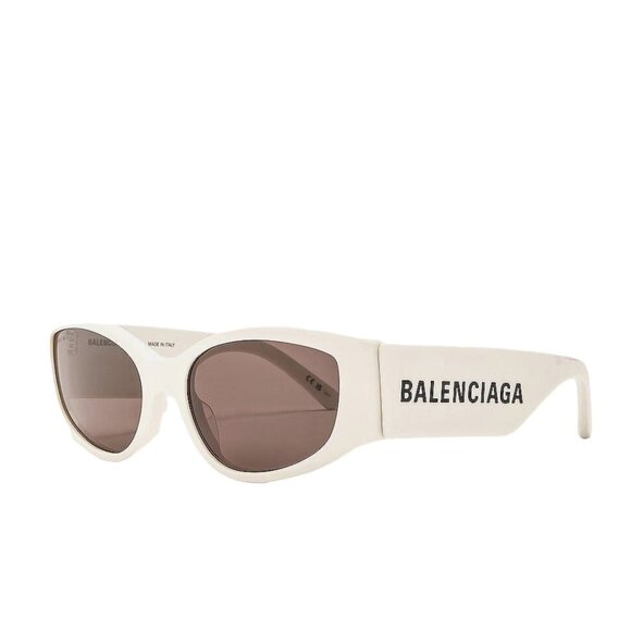 Balenciaga Accessories - BALENCIAGA Max Sunglasses in Ivory New with Case Womens BB0258S-003 Sunnies